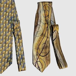 2 Ties (1) Jerry Garcia Banyan Trees (1) Grateful Dead Shadow Boxing 100% Silk